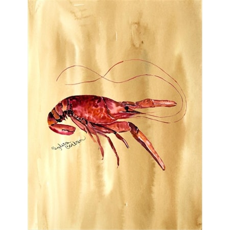 Carolines Treasures 28 x 40 in. Crawfish Flag Canvas House Size 8230CHF